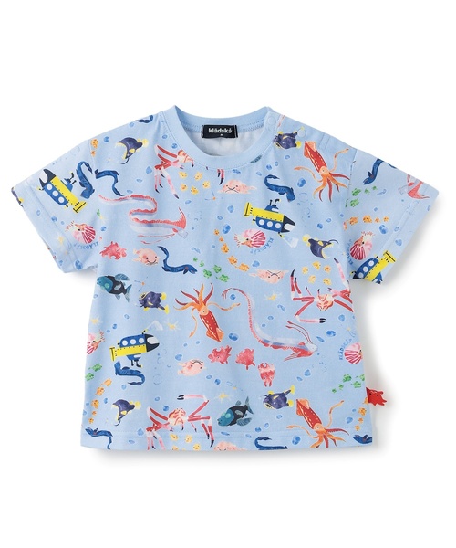 kladskap(クレードスコープ)の「深海魚総柄半袖Tシャツ【接触冷感・吸水速乾】(Tシャツ/カットソー・キッズ・サックスブルー・130cm/110cm/100cm/120cm)」の9枚目の写真