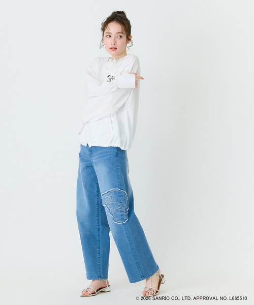 Rose Tiara(ローズティアラ)の「【My Melody】マイメロディ プリントラッシュガード素材パーカー(パーカー・レディース・ブラック/オフホワイト・38/42)」の17枚目の写真