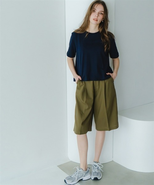 Maison INNESS（メゾンアイネス）の「INNESSエンボスロゴちびTシャツ（Tシャツ/カットソー・レディース・ネイビー/チャコールグレー・S/M/L/LL/3L/4L/5L）」の9枚目の写真