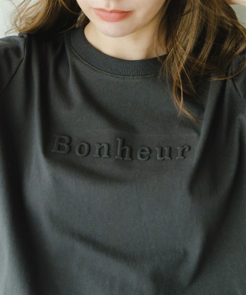 Maison INNESS（メゾンアイネス）の「INNESSエンボスロゴちびTシャツ（Tシャツ/カットソー・レディース・ネイビー/チャコールグレー・S/M/L/LL/3L/4L/5L）」の14枚目の写真