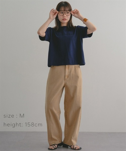 Maison INNESS（メゾンアイネス）の「INNESSエンボスロゴちびTシャツ（Tシャツ/カットソー・レディース・ネイビー/チャコールグレー・S/M/L/LL/3L/4L/5L）」の17枚目の写真