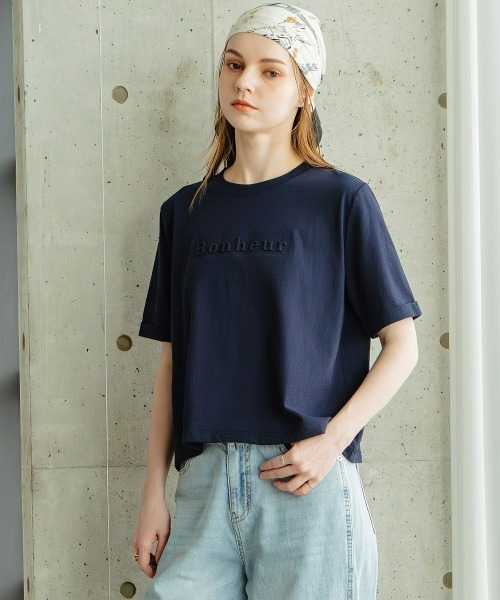 Maison INNESS（メゾンアイネス）の「INNESSエンボスロゴちびTシャツ（Tシャツ/カットソー・レディース・ネイビー/チャコールグレー・S/M/L/LL/3L/4L/5L）」の20枚目の写真