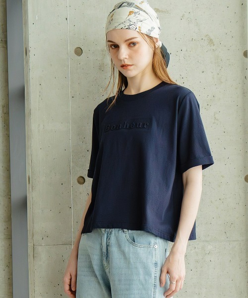 Maison INNESS（メゾンアイネス）の「INNESSエンボスロゴちびTシャツ（Tシャツ/カットソー・レディース・ネイビー/チャコールグレー・S/M/L/LL/3L/4L/5L）」の21枚目の写真