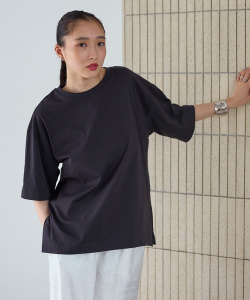 LEPSIM(レプシィム)の「《レプクル》バックパッチT 242850(Tシャツ/カットソー・レディース・ブラック/オフホワイト/ブルー/オレンジ・FREE)」の20枚目の写真