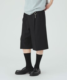BEAMS HEART | 2タック ワイド ストライプ ショートパンツ(その他パンツ)