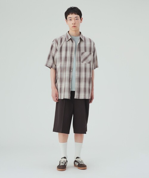 BEAMS HEART(ビームスハート)の「2タック ワイド ストライプ ショートパンツ(その他パンツ・メンズ・ブラック/ダークブラウン・LARGE/SMALL/MEDIUM)」の12枚目の写真