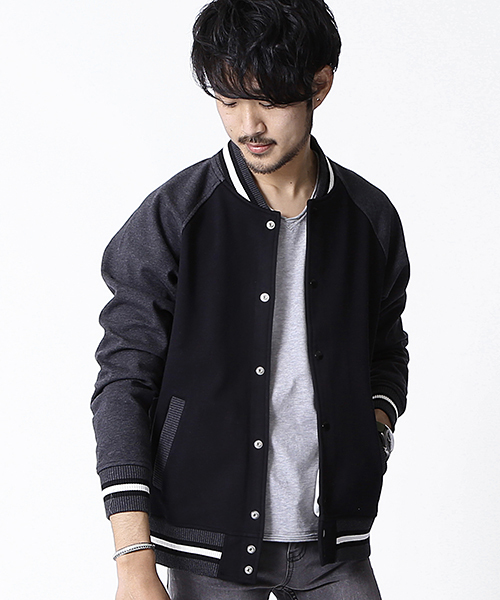 BEAMS（ビームス）の「BEAMS / ボンディング スタジャン（ブルゾン・メンズ・ブラック系その他/ブラック/ネイビー・SMALL/X-LARGE/LARGE/MEDIUM）」の2枚目の写真