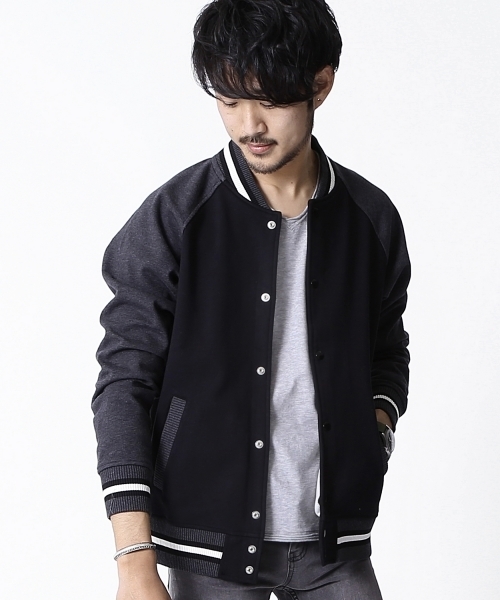 BEAMS（ビームス）の「BEAMS / ボンディング スタジャン（ブルゾン・メンズ・ブラック系その他/ブラック/ネイビー・SMALL/X-LARGE/LARGE/MEDIUM）」の4枚目の写真