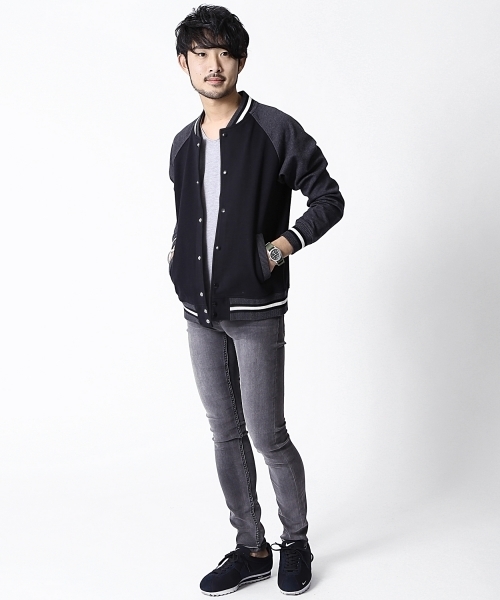 BEAMS（ビームス）の「BEAMS / ボンディング スタジャン（ブルゾン・メンズ・ブラック系その他/ブラック/ネイビー・SMALL/X-LARGE/LARGE/MEDIUM）」の18枚目の写真