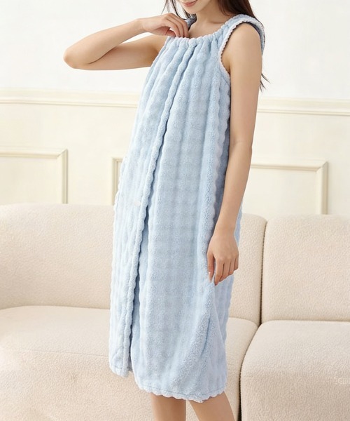 Miniministore（ミニミニストア）の「バスタオルワンピース 着るタオル吸水速乾（タオル・レディース・ライトグレー/ライトブルー/アイボリー・FREE）」の16枚目の写真