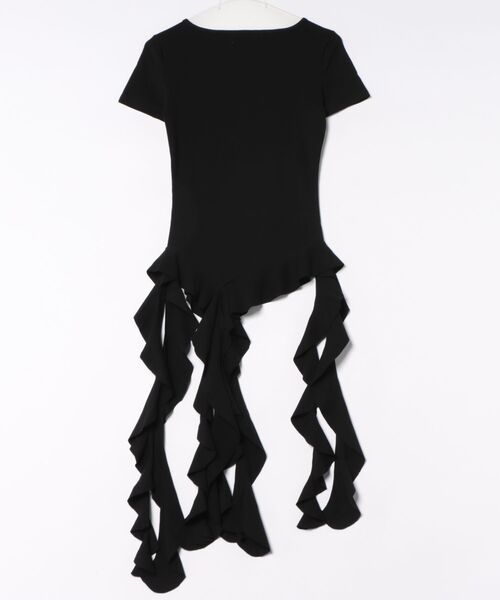HOOK（フック）の「HOOK for girls　スタッズ×アシメ縦フリルヘム 半袖トップス (SS)（Tシャツ/カットソー・レディース・ブラック/ホワイト・FREE）」の18枚目の写真