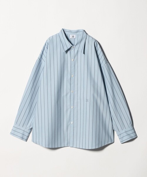 ER кортбренд стрип‑оверсайз футболка — court blend striped over-shirt