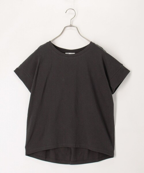 fredy couleur(フレディクルール)の「ドライタッチ天竺袖口ダブルTee(Tシャツ/カットソー・レディース・ブラウン/チャコールグレー/オフホワイト/ブラック/ロイヤルブルー・38)」の4枚目の写真