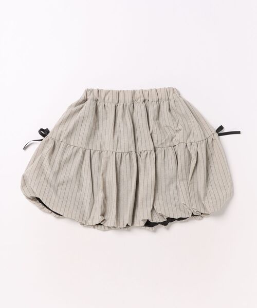 maarook(マルーク)の「コットンリネンストライプバルーンスカート(スカート・キッズ・オートミール・160cm/150cm/140cm)」の2枚目の写真