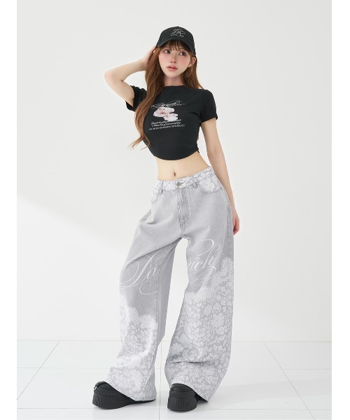 Darich（ダーリッチ）の「レースビジュールーズデニムパンツ（デニム