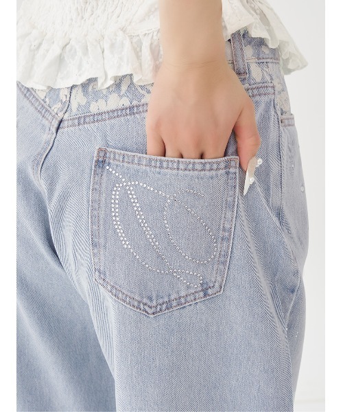Darich（ダーリッチ）の「レースビジュールーズデニムパンツ（デニム