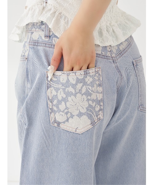 Darich（ダーリッチ）の「レースビジュールーズデニムパンツ（デニム