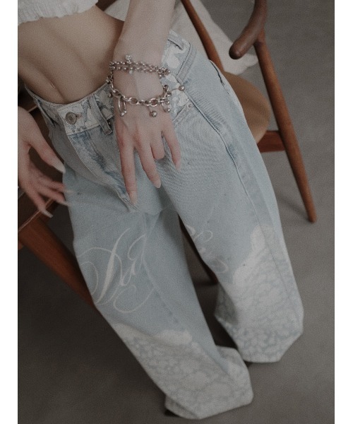 Darich（ダーリッチ）の「レースビジュールーズデニムパンツ（デニム