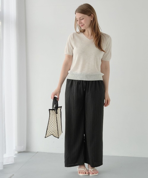 ZAKKA-BOX(ザッカボックス)の「ハートフロッキートートバッグL(ハートチャーム付き)(トートバッグ・レディース・ベージュ/ブラック・FREE)」の8枚目の写真
