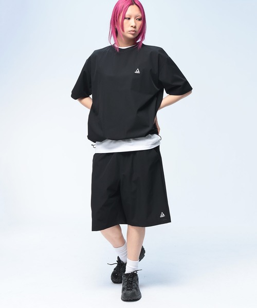GERRY(ジェリー)の「【セットアップ】GERRY (ジェリー) Tシャツ 短パン セットアップ メンズ 夏 レディース 上下セット ストレッチ ナイロン ショートパンツ(セットアップ・メンズ・ブラック/ブラウン/サンドグレー・LL/L/M)」の2枚目の写真