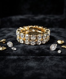 GALLIS ADDICTION（ガリスアディクション）の「GA Double Tennis Chain Stretch Ring（リング）」