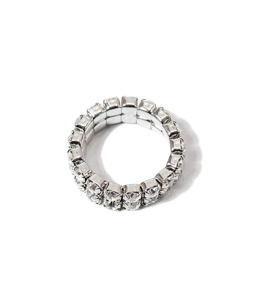 GALLIS ADDICTION(ガリスアディクション)の「GA Double Tennis Chain Stretch Ring(リング・メンズ・シルバー/ゴールド・FREE)」の3枚目の写真