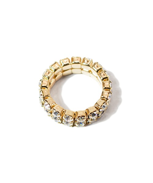 GALLIS ADDICTION(ガリスアディクション)の「GA Double Tennis Chain Stretch Ring(リング・メンズ・シルバー/ゴールド・FREE)」の4枚目の写真