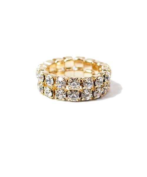 GALLIS ADDICTION(ガリスアディクション)の「GA Double Tennis Chain Stretch Ring(リング・メンズ・シルバー/ゴールド・FREE)」の6枚目の写真
