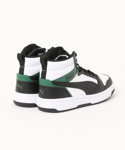 PUMA(プーマ)の「【PUMA】プーマ REBOUND V6(リバウンド V6)ハイカットスニーカー 392326(スニーカー・レディース・ホワイト×ブラック・25.5cm/26.0cm/26.5cm/27.0cm/27.5cm/28.0cm/23.0cm/23.5cm/24.0cm/24.5cm/25.0cm)」の2枚目の写真