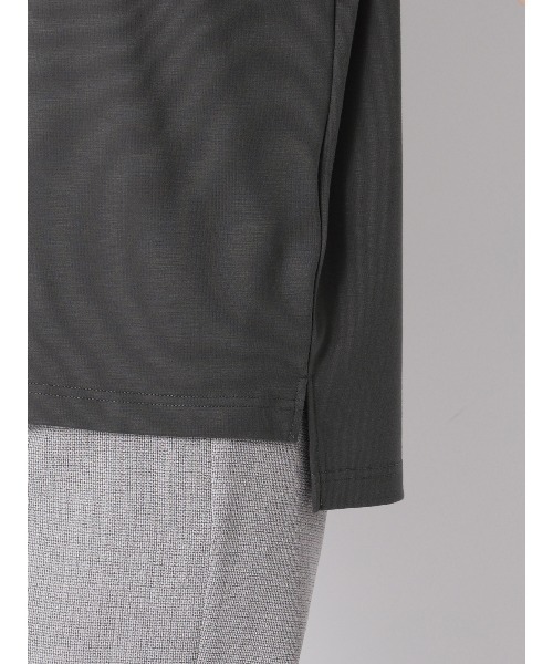 SUIT SQUARE（スーツスクエア）の「CHANTOWA／ポンチオーバーサイズTシャツ／ウォッシャブル／接触冷感／無地（Tシャツ/カットソー・レディース・グレー/ホワイト/ブラック・FREE）」の10枚目の写真