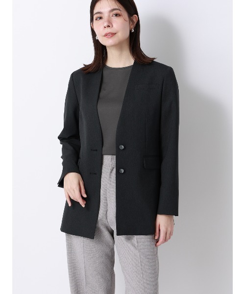 SUIT SQUARE（スーツスクエア）の「CHANTOWA／ポンチオーバーサイズTシャツ／ウォッシャブル／接触冷感／無地（Tシャツ/カットソー・レディース・グレー/ホワイト/ブラック・FREE）」の8枚目の写真