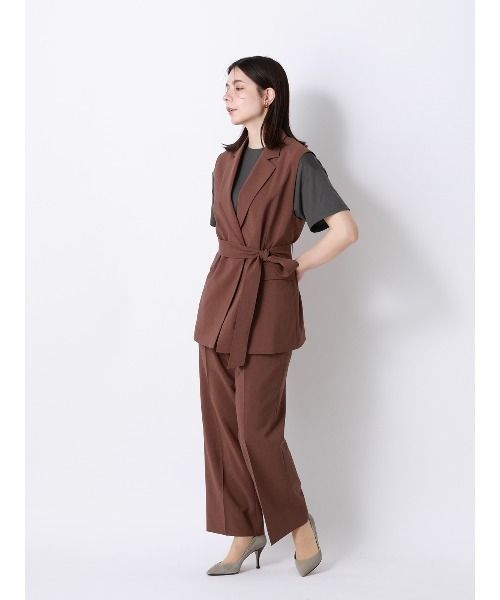 SUIT SQUARE（スーツスクエア）の「CHANTOWA／ポンチオーバーサイズTシャツ／ウォッシャブル／接触冷感／無地（Tシャツ/カットソー・レディース・グレー/ホワイト/ブラック・FREE）」の6枚目の写真