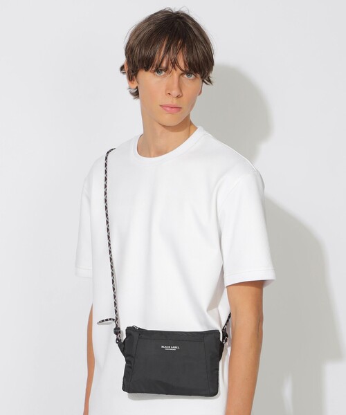 BLACK LABEL CRESTBRIDGE(ブラックレーベル・クレストブリッジ)の「【WEB限定】クレストブリッジチェックドローコードコンビミニショルダー(ショルダーバッグ・メンズ・ブラック・FREE)」の2枚目の写真