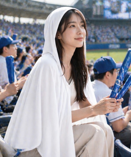 by LEGNA(バイレグナ)の「COOLIFYポンチョ(ポンチョ・レディース・ホワイト/グレー/ブラック・FREE)」の10枚目の写真