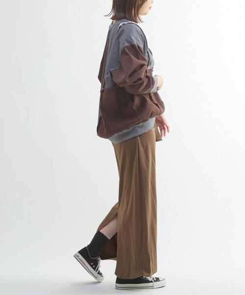 CONVERSE TOKYO(コンバーストウキョウ)の「【HL】JERSEY GATHERED RIBBON SKIRT(スカート・レディース・ブラック/ブラウン/グレー・FREE)」の8枚目の写真