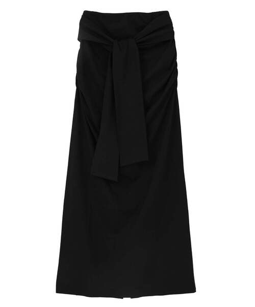 CONVERSE TOKYO(コンバーストウキョウ)の「【HL】JERSEY GATHERED RIBBON SKIRT(スカート・レディース・ブラック/ブラウン/グレー・FREE)」の14枚目の写真