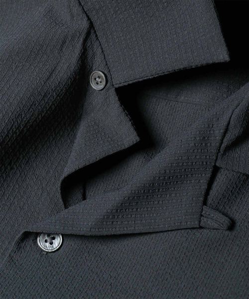 Paul Smith(ポールスミス)の「"Cropped Logo" サッカーストレッチ 半袖シャツ / 263316 905U(シャツ/ブラウス・メンズ・グレー/ネイビー・LARGE/MEDIUM/SMALL/XX-LARGE/X-LARGE)」の8枚目の写真