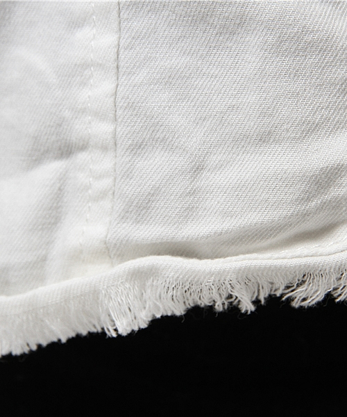 VENCEEXCHANGE（ヴァンスエクスチェンジ）の「裾フリンジシャツ      （シャツ/ブラウス・レディース・オフホワイト/ダークグリーン・MEDIUM）」の12枚目の写真