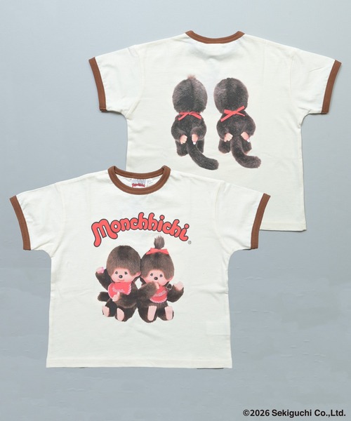 MARKEY'S(マーキーズ)の「【別注】モンチッチ プリント半袖Tシャツ/おとな(Tシャツ/カットソー・レディース・マスタード/ピンク/オフホワイト・160cm)」の2枚目の写真