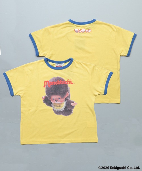 MARKEY'S(マーキーズ)の「【別注】モンチッチ プリント半袖Tシャツ/おとな(Tシャツ/カットソー・レディース・マスタード/ピンク/オフホワイト・160cm)」の3枚目の写真