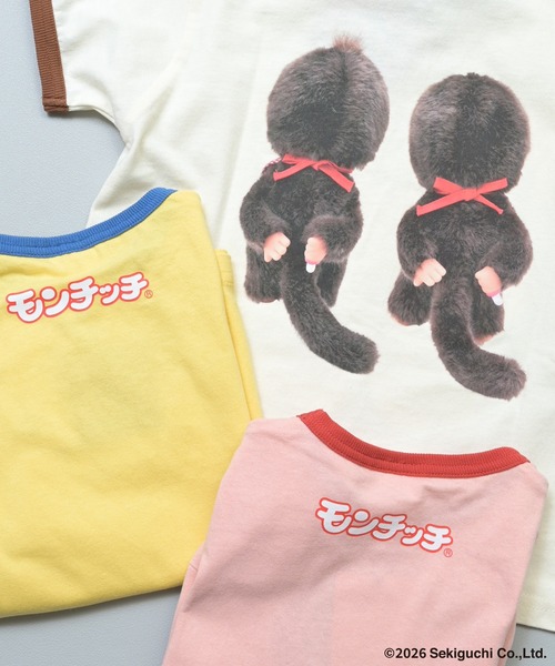 MARKEY'S(マーキーズ)の「【別注】モンチッチ プリント半袖Tシャツ/おとな(Tシャツ/カットソー・レディース・マスタード/ピンク/オフホワイト・160cm)」の5枚目の写真
