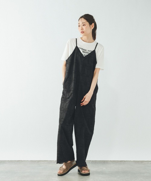 GLOBAL WORK（グローバルワーク）の「meets India/刺繍サロペット/638123（サロペット/オーバーオール・レディース・ブラウン/ブラック・LARGE/MEDIUM）」の4枚目の写真