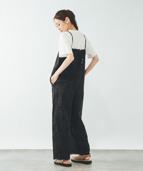 GLOBAL WORK（グローバルワーク）の「meets India/刺繍サロペット/638123（サロペット/オーバーオール・レディース・ブラウン/ブラック・LARGE/MEDIUM）」の6枚目の写真