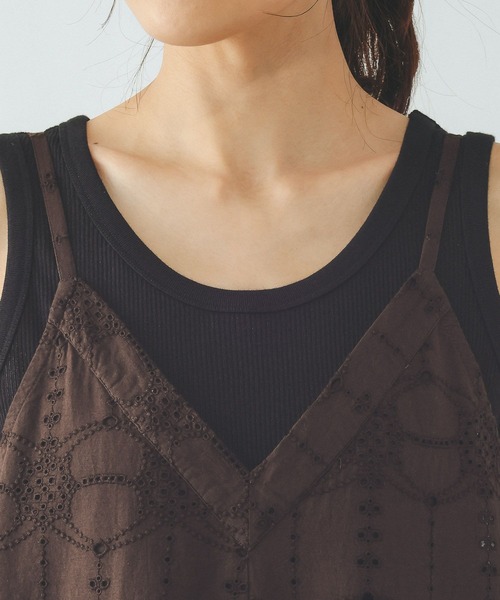 GLOBAL WORK（グローバルワーク）の「meets India/刺繍サロペット/638123（サロペット/オーバーオール・レディース・ブラウン/ブラック・LARGE/MEDIUM）」の15枚目の写真