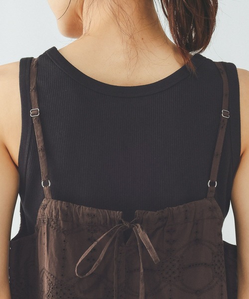 GLOBAL WORK（グローバルワーク）の「meets India/刺繍サロペット/638123（サロペット/オーバーオール・レディース・ブラウン/ブラック・LARGE/MEDIUM）」の16枚目の写真