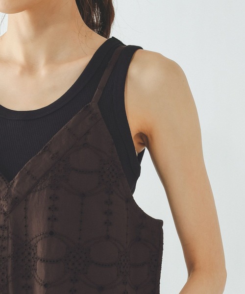 GLOBAL WORK（グローバルワーク）の「meets India/刺繍サロペット/638123（サロペット/オーバーオール・レディース・ブラウン/ブラック・LARGE/MEDIUM）」の18枚目の写真