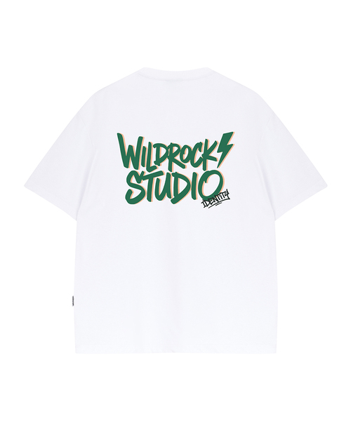 WILDROCK(ワイルドロック)の「ライトニングシャドウ クールコットンオーバーサイズ半袖Tシャツ(Tシャツ/カットソー・メンズ・ブラック/ホワイト/ピンク/ブルー/スカイブルー/チャコール/イエロー・SMALL/MEDIUM/LARGE)」の2枚目の写真