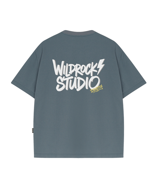 WILDROCK(ワイルドロック)の「ライトニングシャドウ クールコットンオーバーサイズ半袖Tシャツ(Tシャツ/カットソー・メンズ・ブラック/ホワイト/ピンク/ブルー/スカイブルー/チャコール/イエロー・SMALL/MEDIUM/LARGE)」の5枚目の写真