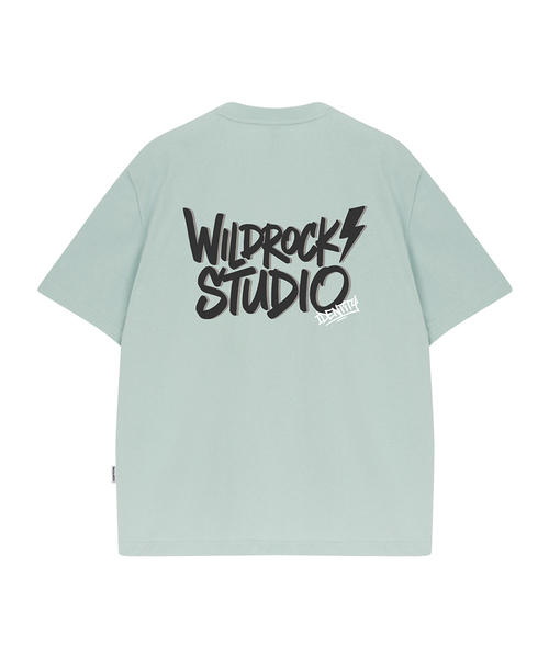 WILDROCK(ワイルドロック)の「ライトニングシャドウ クールコットンオーバーサイズ半袖Tシャツ(Tシャツ/カットソー・メンズ・ブラック/ホワイト/ピンク/ブルー/スカイブルー/チャコール/イエロー・SMALL/MEDIUM/LARGE)」の4枚目の写真
