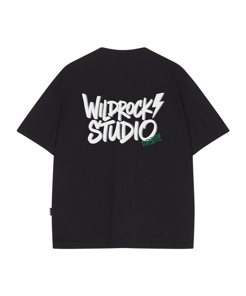 WILDROCK(ワイルドロック)の「ライトニングシャドウ クールコットンオーバーサイズ半袖Tシャツ(Tシャツ/カットソー・メンズ・ブラック/ホワイト/ピンク/ブルー/スカイブルー/チャコール/イエロー・SMALL/MEDIUM/LARGE)」の1枚目の写真